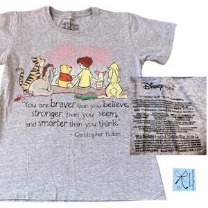 Disney Store Winnie the Pooh and Friends Christopher Robin Quote Sz L